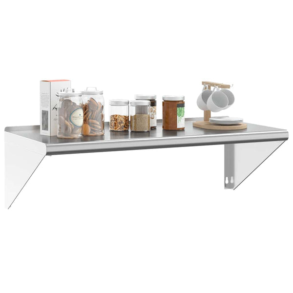 Wandregal Silber Miruna 100x45x31cm (Edelstahl)