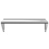 Wandregal Silber Miruna 100x45x31cm (Edelstahl)