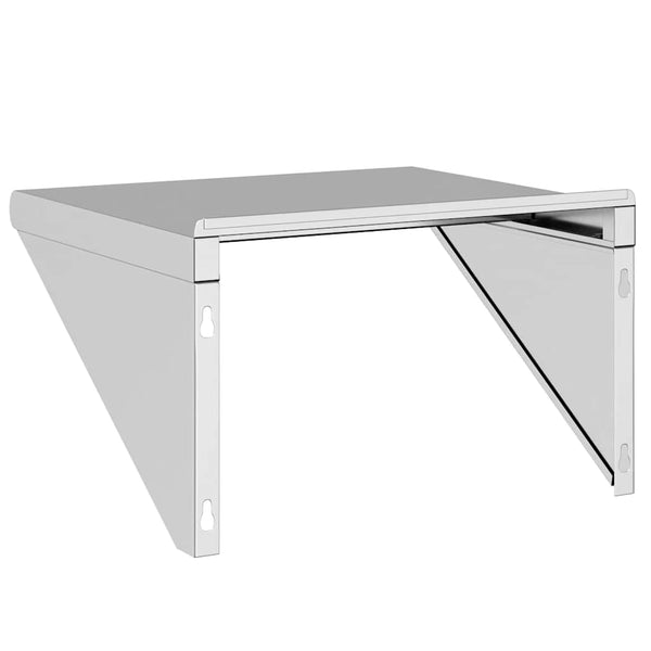 Silbernes Wandregal Miruna 50x45x31cm (Edelstahl)