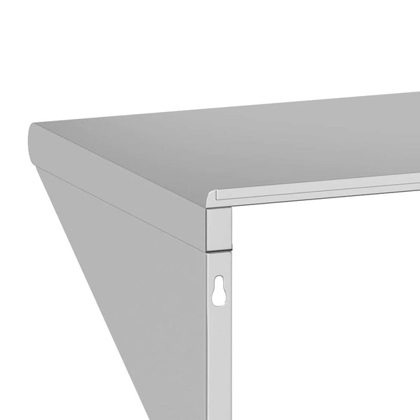 Silbernes Wandregal Miruna 50x45x31cm (Edelstahl)