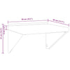 Silbernes Wandregal Miruna 50x45x31cm (Edelstahl)
