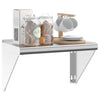 Wandregal Miruna 50x30x31cm Silber (Edelstahl)