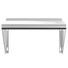 Wandregal Miruna 50x30x31cm Silber (Edelstahl)