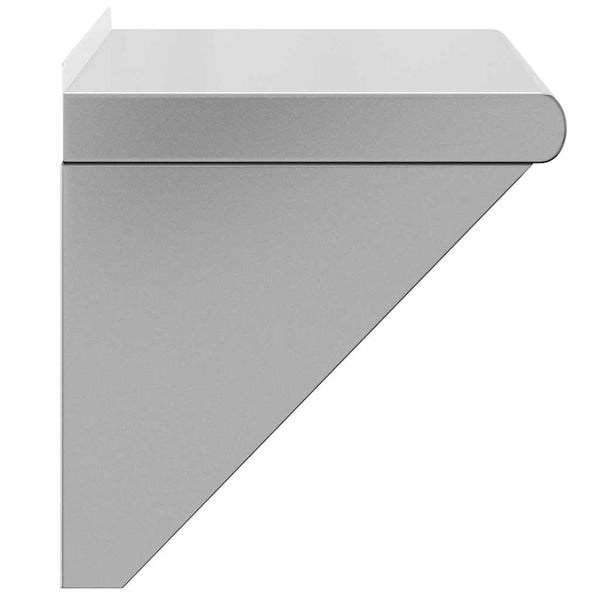 Wandregal Miruna 50x30x31cm Silber (Edelstahl)