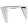 Wandregal Miruna 50x30x31cm Silber (Edelstahl)