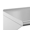 Wandregal Miruna 50x30x31cm Silber (Edelstahl)