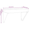 Wandregal Miruna 50x30x31cm Silber (Edelstahl)