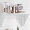 Wandregal Miruna 50x30x31cm Silber (Edelstahl)