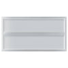 Silberne Wandregale Vlasceanu 75x40x3cm (2 Stück Edelstahl)