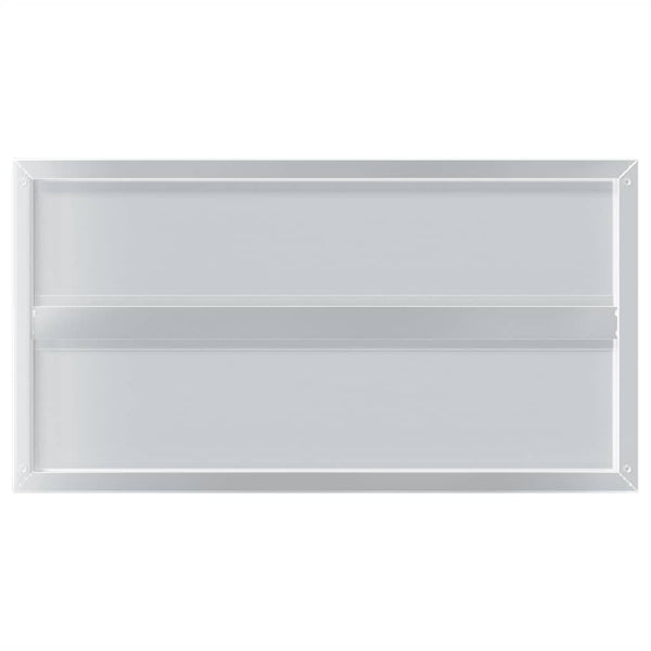 Silberne Wandregale Vlasceanu 75x40x3cm (2 Stück Edelstahl)