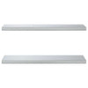 Silberne Wandregale Vlasceanu 75x23,5x3cm (2 St. Edelstahl)