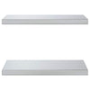 Silberne Wandregale Vlasceanu 50x30x3cm (2 St. Edelstahl)