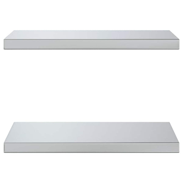 Silberne Wandregale Vlasceanu 50x30x3cm (2 St. Edelstahl)