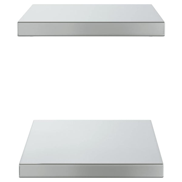 Silberne Wandregale Vlasceanu 50x30x3cm (2 St. Edelstahl)