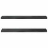 Schwarze Wandregale Vlasceanu 100x23,5x3cm (2 St. Edelstahl)