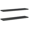 Schwarze Wandregale Vlasceanu 100x23,5x3cm (2 St. Edelstahl)