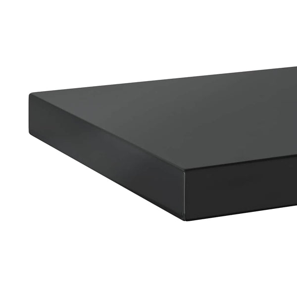 Schwarze Wandregale Vlasceanu 100x23,5x3cm (2 St. Edelstahl)