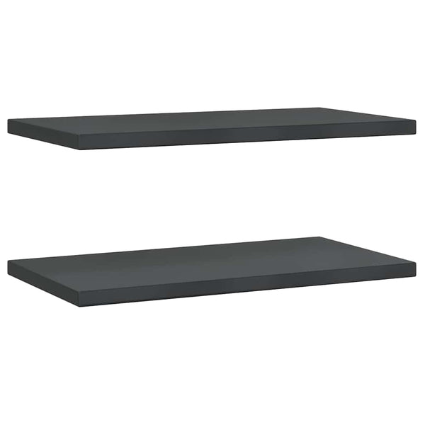 Schwarze Wandregale Vlasceanu 75x40x3cm (2 Stück Edelstahl)