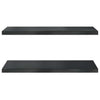 Schwarze Wandregale Vlasceanu 75x40x3cm (2 Stück Edelstahl)
