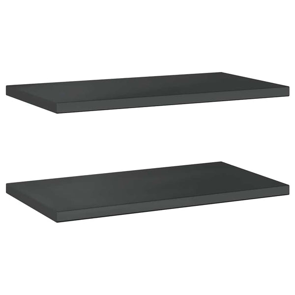 Schwarze Wandregale Vlasceanu 75x40x3cm (2 Stück Edelstahl)