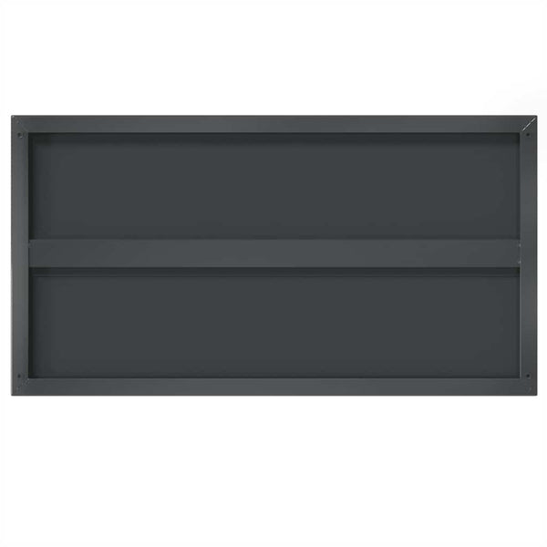 Schwarze Wandregale Vlasceanu 75x40x3cm (2 Stück Edelstahl)