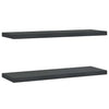 Wandregale Vlasceanu, schwarz, 75x23,5x3cm (2 Stück Edelstahl)
