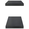 Wandregale Vlasceanu, schwarz, 75x23,5x3cm (2 Stück Edelstahl)