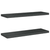 Wandregale Vlasceanu, schwarz, 75x23,5x3cm (2 Stück Edelstahl)