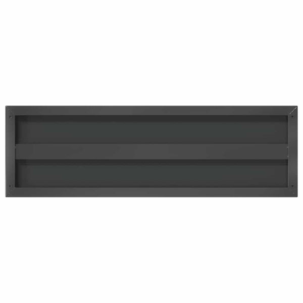 Wandregale Vlasceanu, schwarz, 75x23,5x3cm (2 Stück Edelstahl)