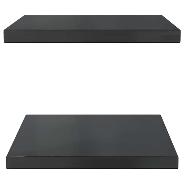 Schwarze Wandregale Vlasceanu 50x40x3cm (2 Stk. Edelstahl)