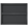 Schwarze Wandregale Vlasceanu 50x40x3cm (2 Stk. Edelstahl)