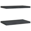 Schwarze Wandregale Vlasceanu 50x30x3cm (2 Stück Edelstahl)