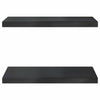 Schwarze Wandregale Vlasceanu 50x30x3cm (2 Stück Edelstahl)