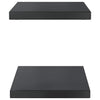 Schwarze Wandregale Vlasceanu 50x30x3cm (2 Stück Edelstahl)