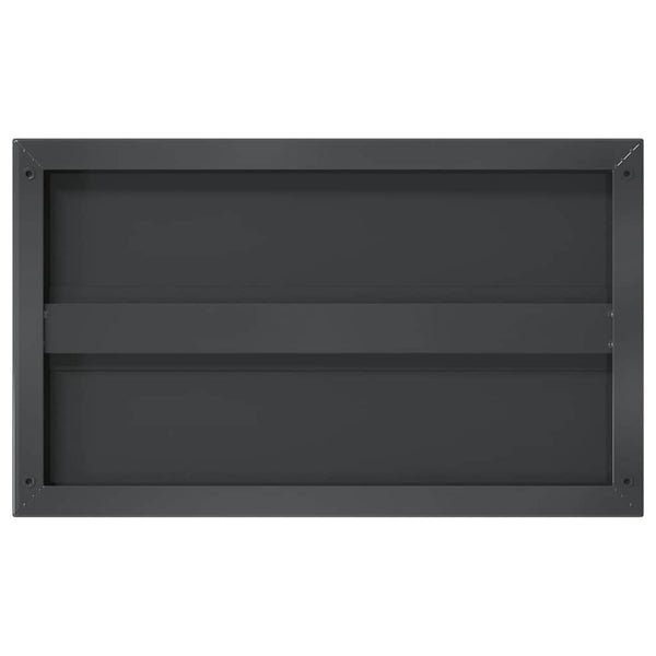 Schwarze Wandregale Vlasceanu 50x30x3cm (2 Stück Edelstahl)