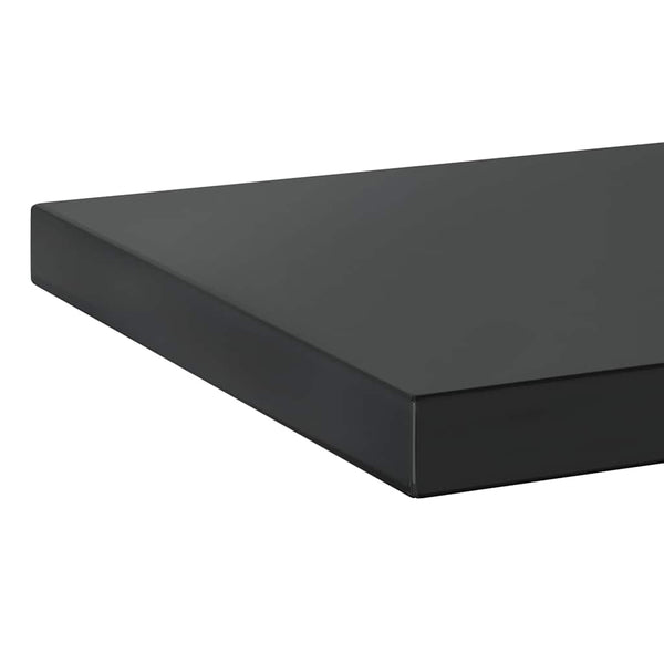 Schwarze Wandregale Vlasceanu 50x30x3cm (2 Stück Edelstahl)