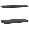 Schwarze Wandregale Vlasceanu 50x23,5x3cm (2 Stück Edelstahl)