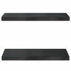 Schwarze Wandregale Vlasceanu 50x23,5x3cm (2 Stück Edelstahl)