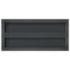 Schwarze Wandregale Vlasceanu 50x23,5x3cm (2 Stück Edelstahl)