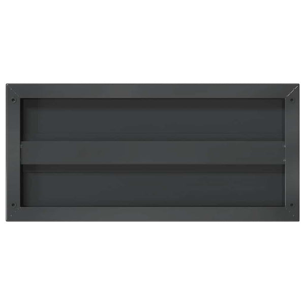 Schwarze Wandregale Vlasceanu 50x23,5x3cm (2 Stück Edelstahl)