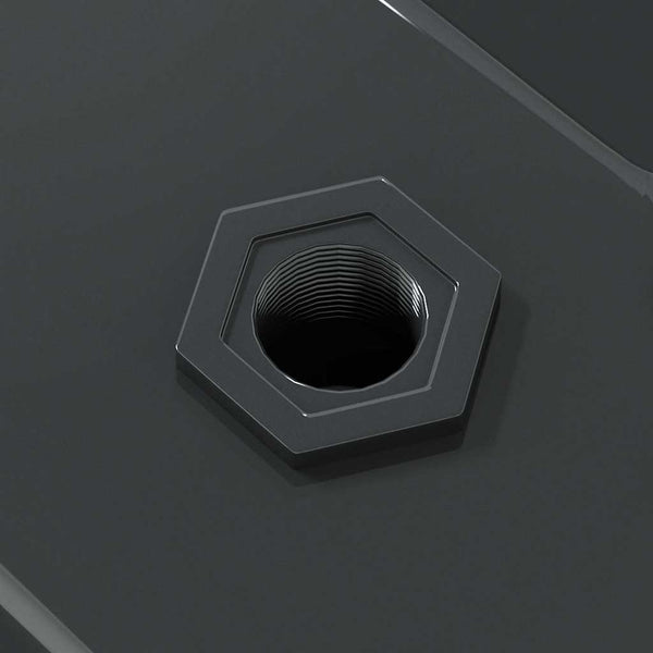 Schwarze Wandregale Vlasceanu 50x23,5x3cm (2 Stück Edelstahl)