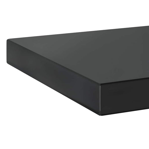 Schwarze Wandregale Vlasceanu 50x23,5x3cm (2 Stück Edelstahl)