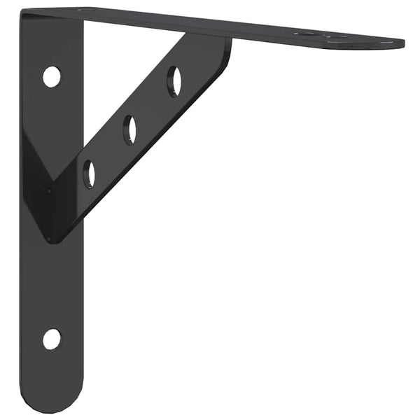 Schwarze Wandhalterungen Idella 23,5x2,5x15,5cm (St. Edelstahl)