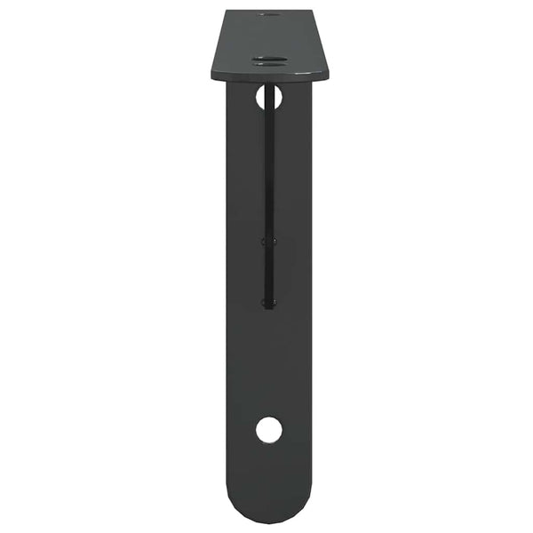 Schwarze Wandhalterungen Idella 23,5x2,5x15,5cm (St. Edelstahl)