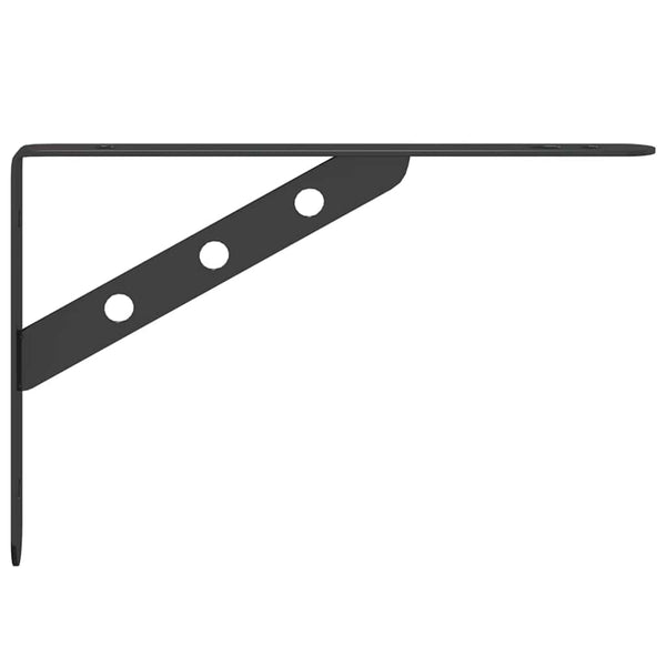 Schwarze Wandhalterungen Idella 23,5x2,5x15,5cm (St. Edelstahl)