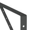 Schwarze Wandhalterungen Idella 23,5x2,5x15,5cm (St. Edelstahl)