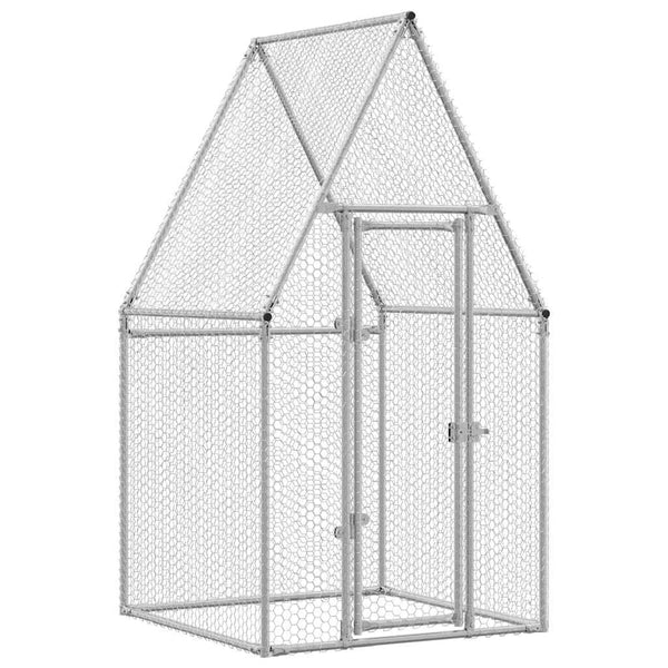Silberner Hühnerkäfig Grigri 100x100x190cm (verzinkter Stahl)