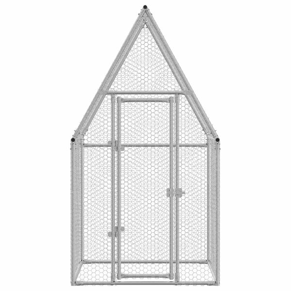 Silberner Hühnerkäfig Grigri 100x100x190cm (verzinkter Stahl)