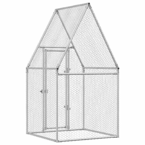 Silberner Hühnerkäfig Grigri 100x100x190cm (verzinkter Stahl)