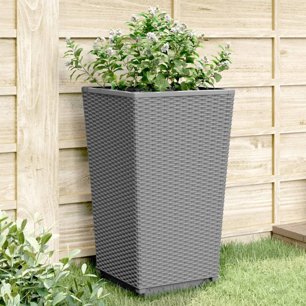 Hellgraue Außenblumenkästen Falusa 32,5x32,5x57cm (2er-Set)